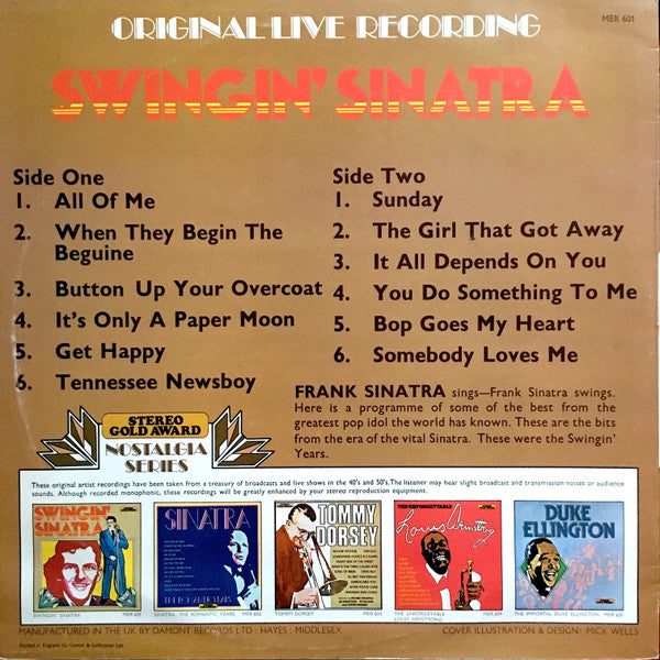 Frank Sinatra : Swingin' Sinatra (LP, Comp, Mono)