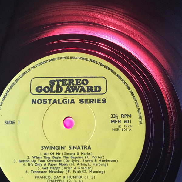 Frank Sinatra : Swingin' Sinatra (LP, Comp, Mono)