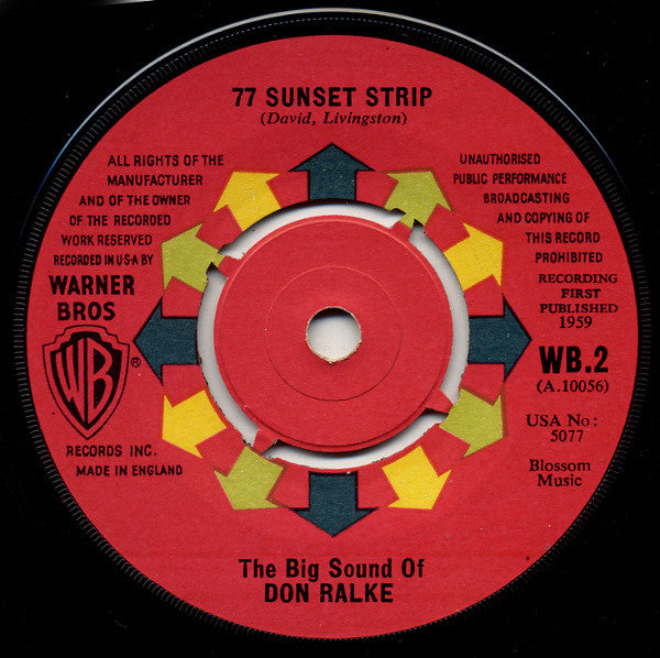 Don Ralke / Pete Candoli And His Orchestra : 77 Sunset Strip / 77 Sunset Strip Cha-Cha (7", RE)