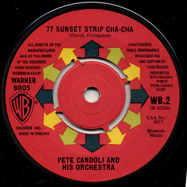 Don Ralke / Pete Candoli And His Orchestra : 77 Sunset Strip / 77 Sunset Strip Cha-Cha (7", RE)