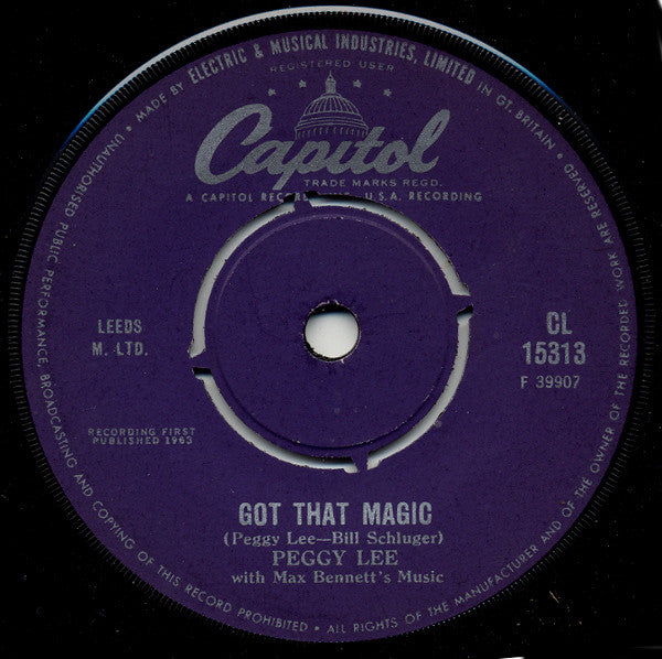 Peggy Lee : Got That Magic (7")