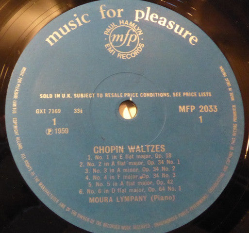 Dame Moura Lympany : Waltzes (LP, Mono)