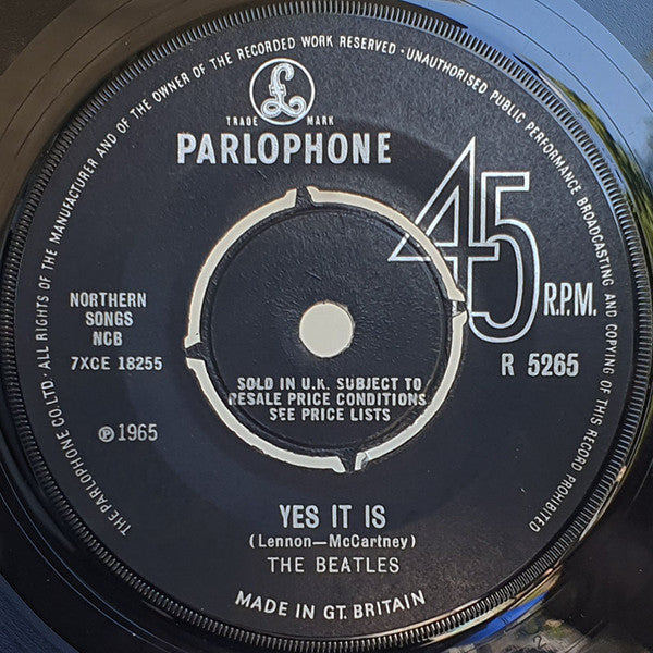 The Beatles : Ticket To Ride (7", Single, Mono)