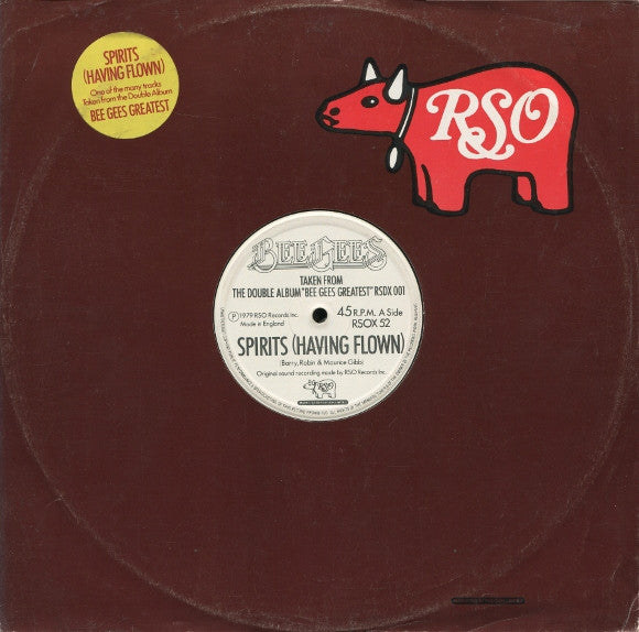 Bee Gees : Spirits (Having Flown) / Wind Of Change (12", Single)