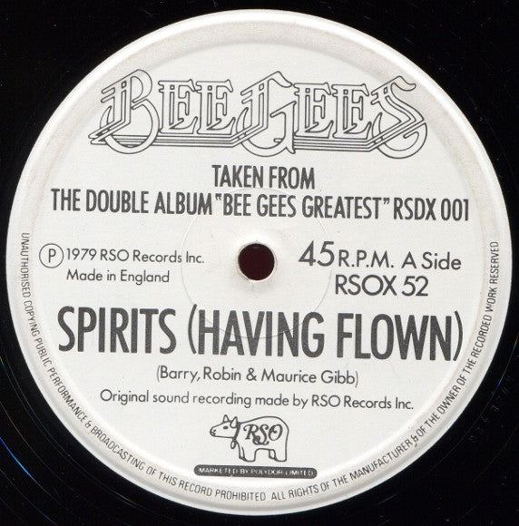 Bee Gees : Spirits (Having Flown) / Wind Of Change (12", Single)