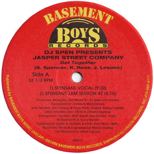 DJ Spen Presents Jasper Street Co. : Get Together (12")