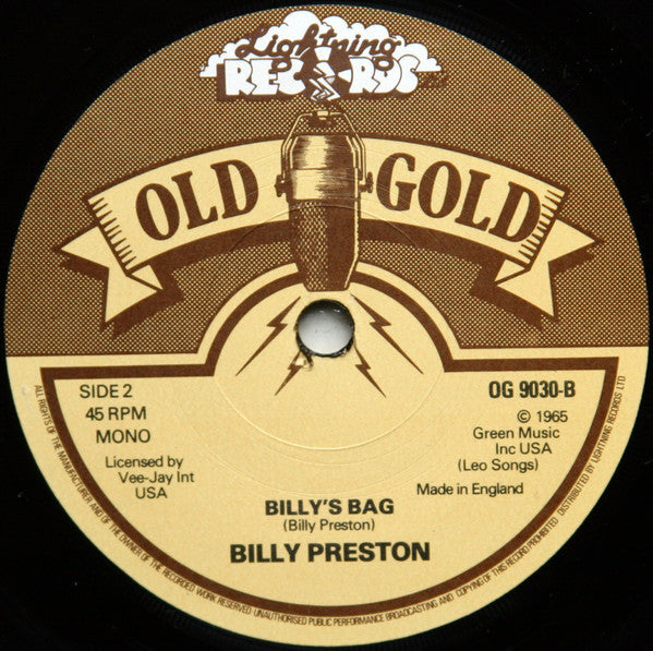 Gene Chandler / Billy Preston : Duke Of Earl / Billy's Bag (7", Mon)