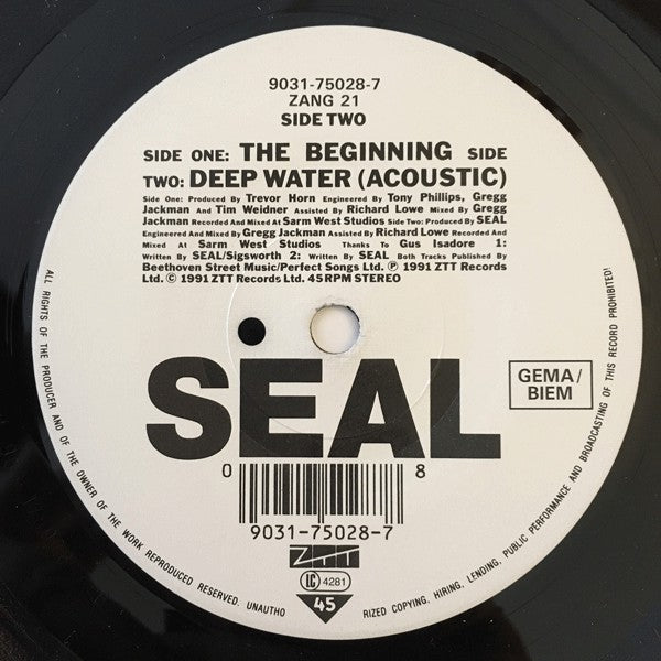 Seal : The Beginning (7", Single, Sma)
