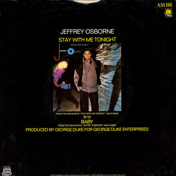 Jeffrey Osborne : Stay With Me Tonight (7", Single)