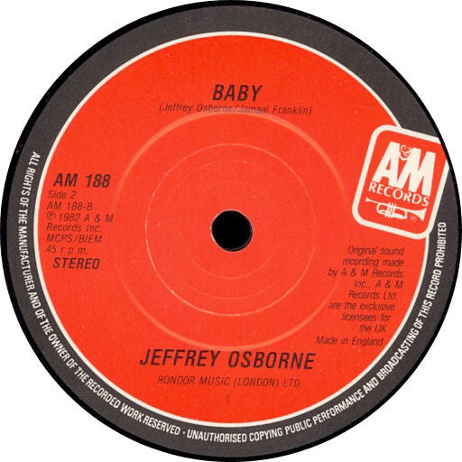 Jeffrey Osborne : Stay With Me Tonight (7", Single)