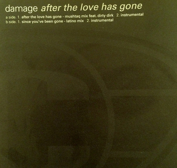 Damage : After The Love Has Gone / Since You've Been Gone (12", Promo)