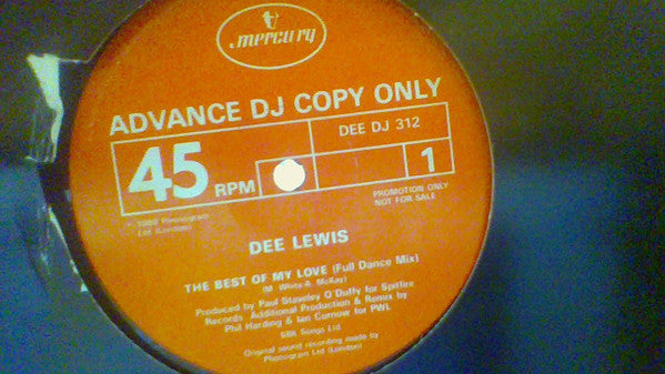 Dee Lewis : The Best Of My Love (12", Promo)