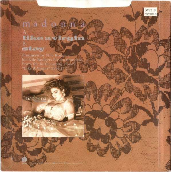 Madonna : Like A Virgin / Stay (7", Single, Blu)