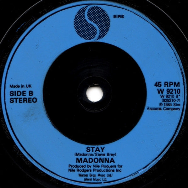 Madonna : Like A Virgin / Stay (7", Single, Blu)