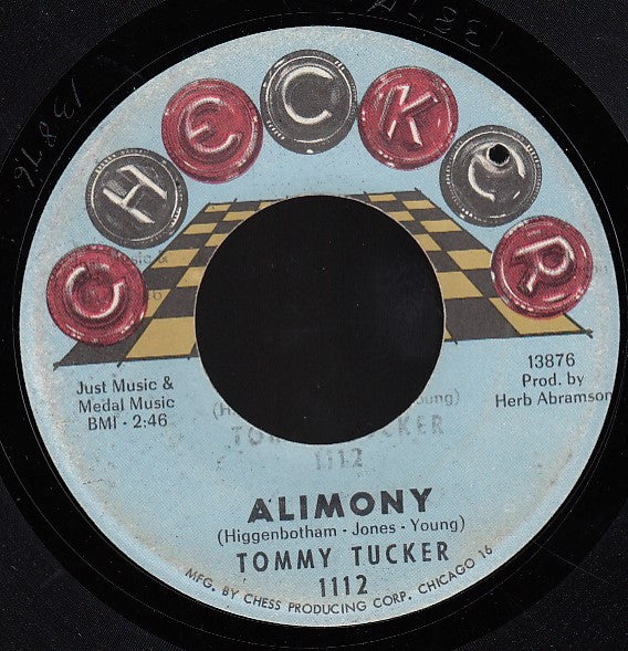 Tommy Tucker : Alimony (7", Single)