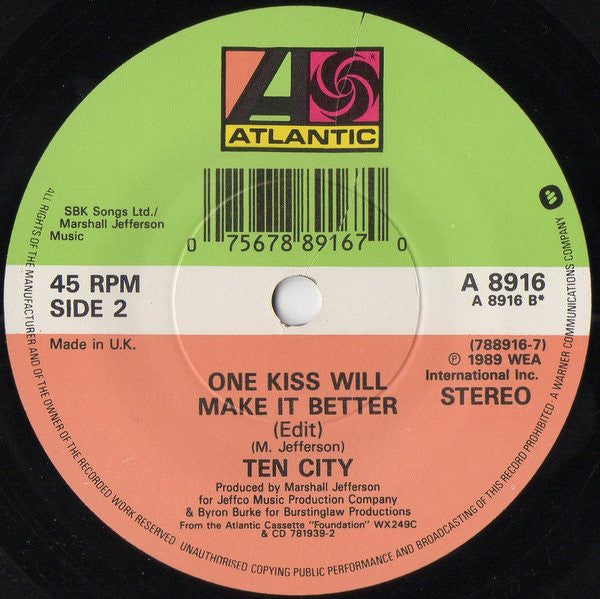 Ten City : Devotion (7", Single, Dam)