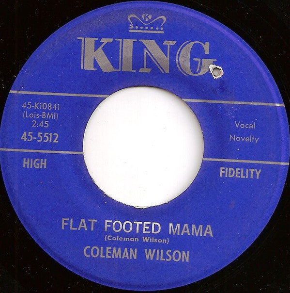 Coleman Wilson : Passing Zone Blues (7", Single)