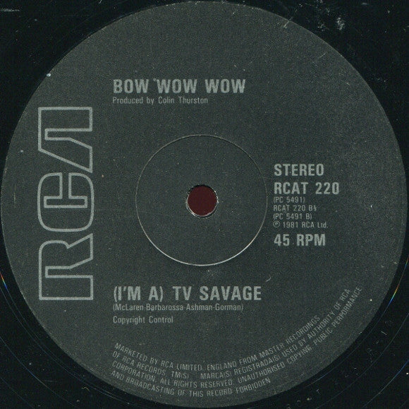Bow Wow Wow : See Jungle! (Jungle Boy)  (12", Single)