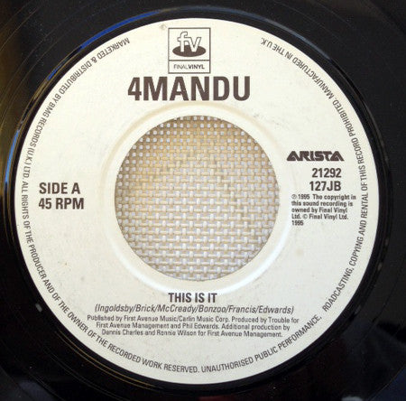 4Mandu : This Is It (7", Jukebox)