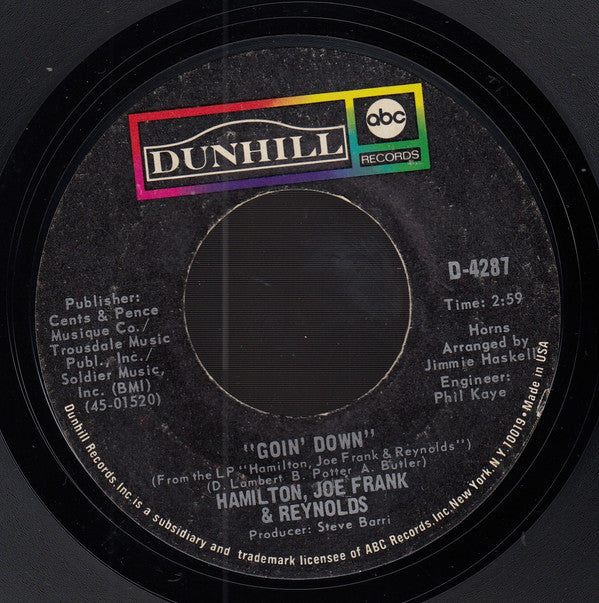 Hamilton, Joe Frank & Reynolds : Annabella  (7", Styrene, Ter)