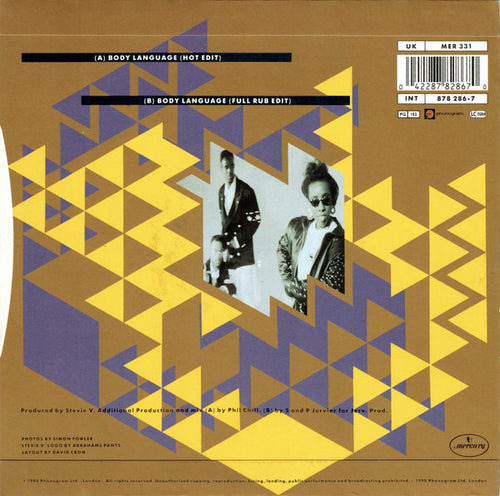 Adventures Of Stevie V. : Body Language (7", Single, Pap)