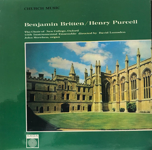 Benjamin Britten, Henry Purcell, The New College Oxford Choir : Church Music (LP, Mono)