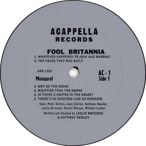 Peter Sellers, Joan Collins, Anthony Newley : Fool Britannia (LP, Mono)