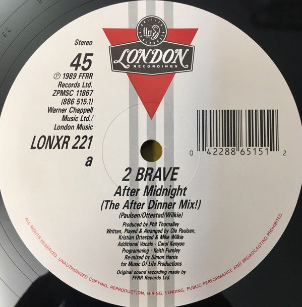 2 Brave : After Midnight (Remix) (12")