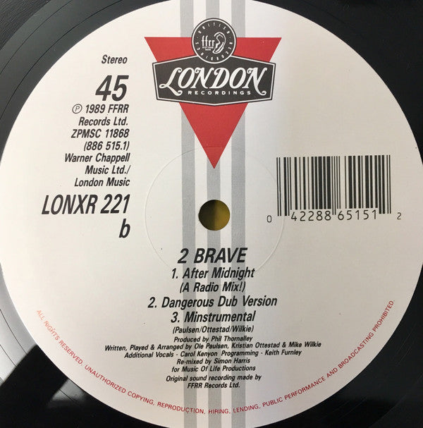 2 Brave : After Midnight (Remix) (12")