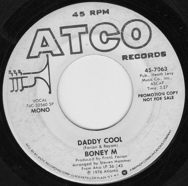 Boney M* : Daddy Cool (7", Mono, Promo, SP)