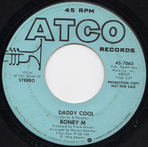 Boney M* : Daddy Cool (7", Mono, Promo, SP)