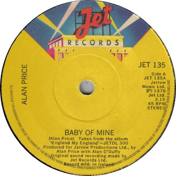Alan Price : Baby Of Mine (7", Single)