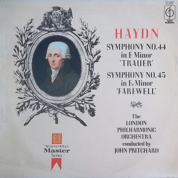 Joseph Haydn, London Philharmonic Orchestra, John Pritchard : Symphony No. 44 In E Minor 'Trauer', Symphony No. 45 In F# Minor 'Farewell' (LP)
