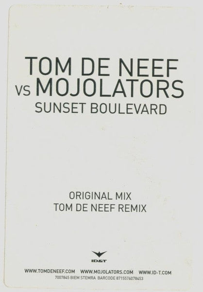 Tom De Neef vs. Mojolators : Sunset Boulevard (12")