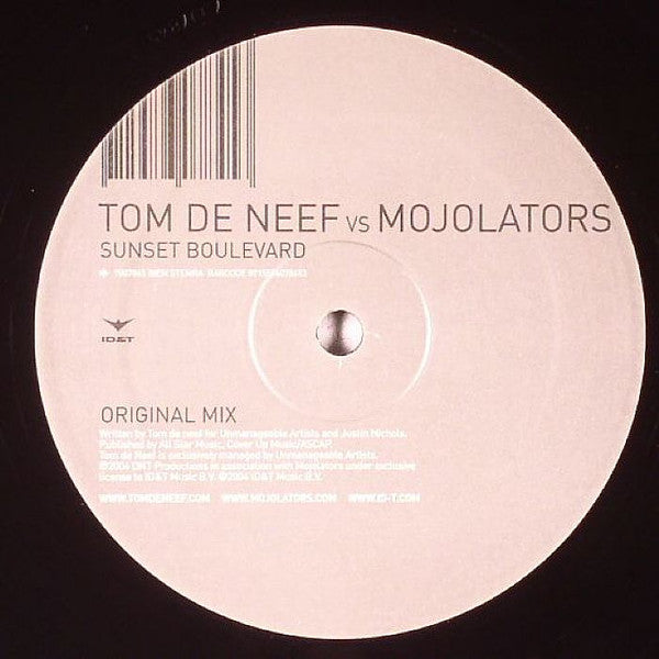 Tom De Neef vs. Mojolators : Sunset Boulevard (12")