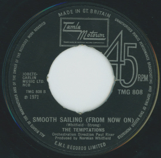 The Temptations : Take A Look Around (7", Single, Pus)