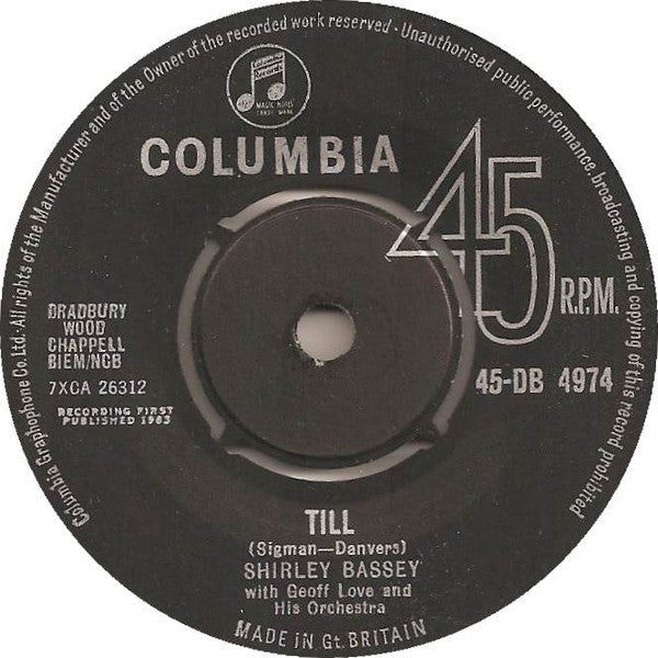 Shirley Bassey : What Kind Of Fool Am I? (7", Single)