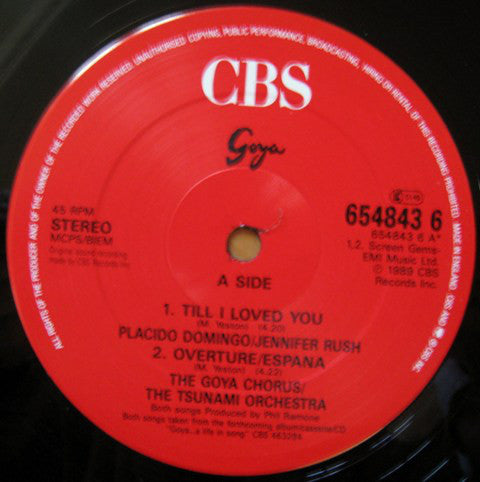 Placido Domingo • Jennifer Rush : Till I Loved You (12", Single)