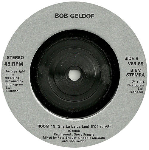 Bob Geldof : Crazy (7", Single)