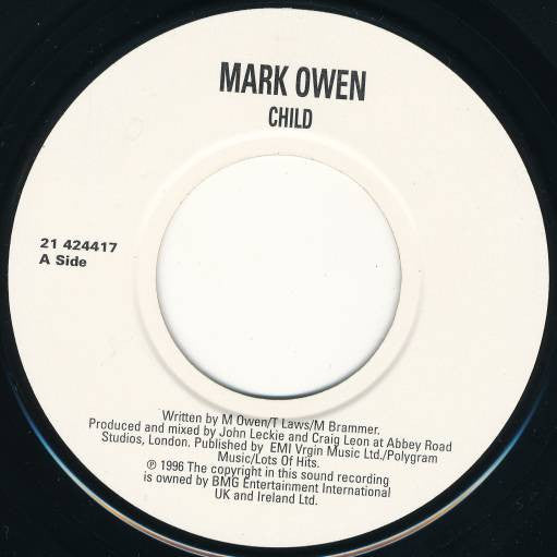 Mark Owen : Child (7", Single, Jukebox)