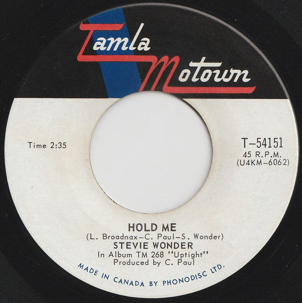 Stevie Wonder : I Was Made To Love Her / Hold Me (7", Single)