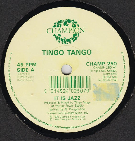 Tingo Tango : It Is Jazz (7")