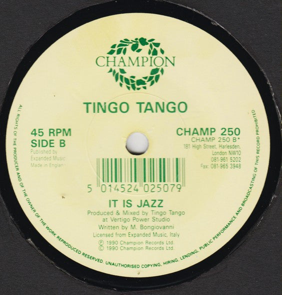 Tingo Tango : It Is Jazz (7")