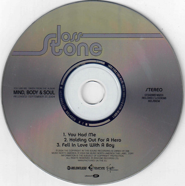 Joss Stone : You Had Me (CD, Maxi, Enh)