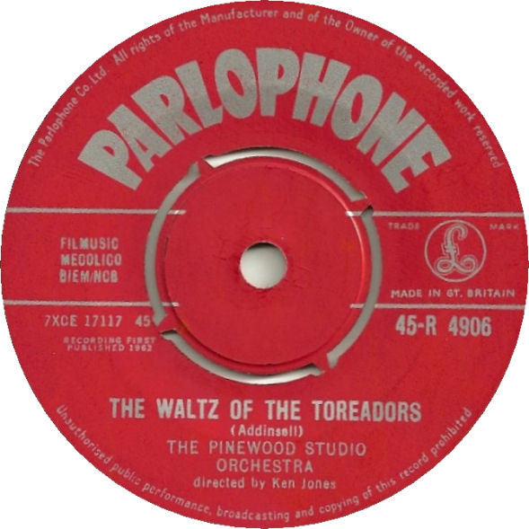 The Pinewood Studio Orchestra : The Waltz Of The Toreadors / Picture Parade (7", Single)