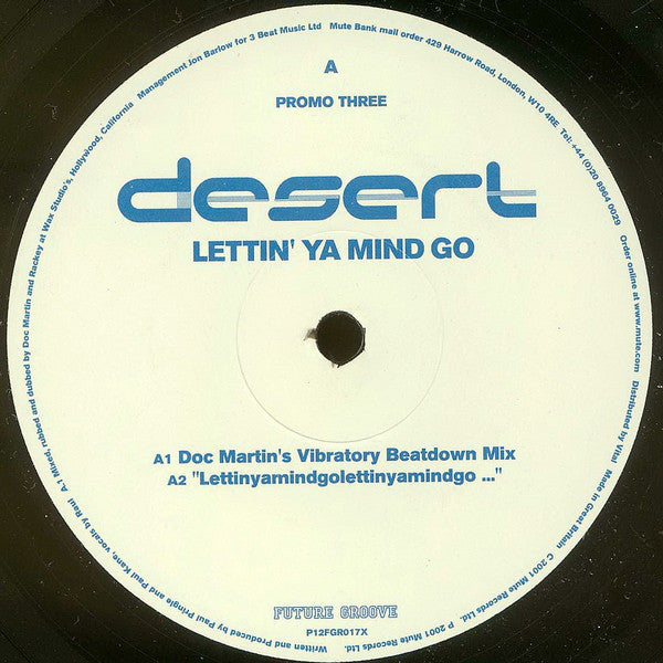 Desert : Lettin' Ya Mind Go (Promo Three) (12", Promo)