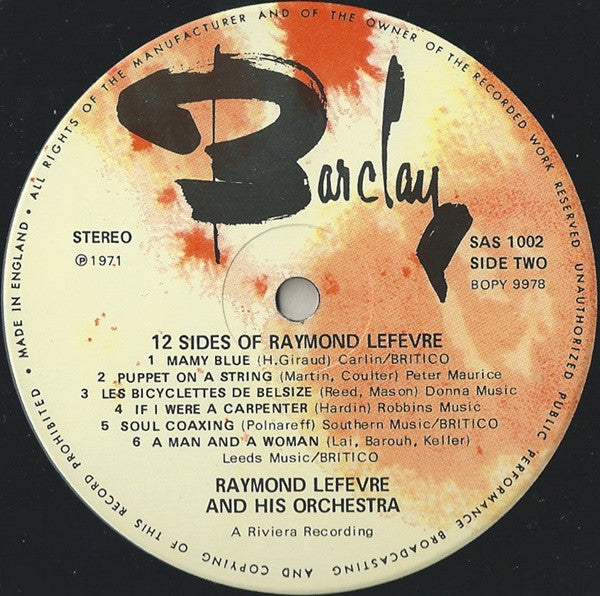 Raymond Lefèvre Et Son Grand Orchestre : 12 Sides Of Raymond Lefevre (LP, Comp)