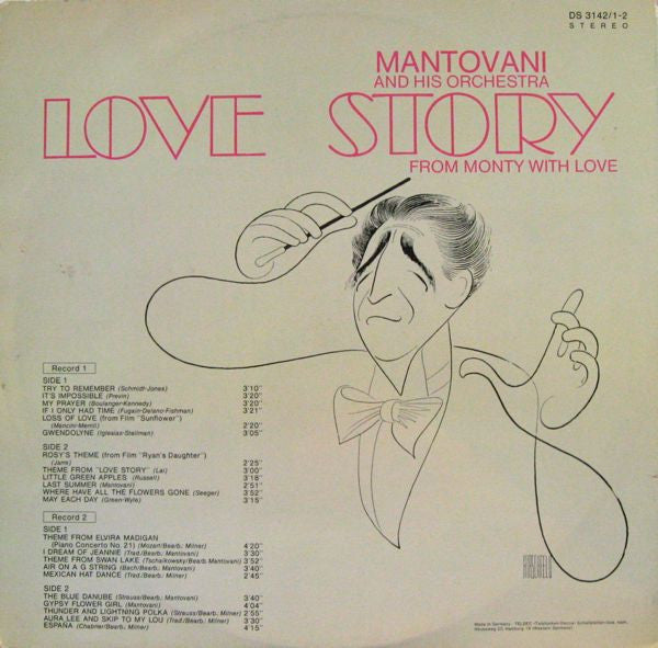 Mantovani And His Orchestra : Love Story (2xLP, Album, Gat)