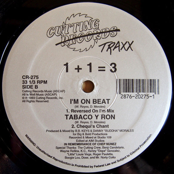 1+1=3 : I'm On Beat (12")