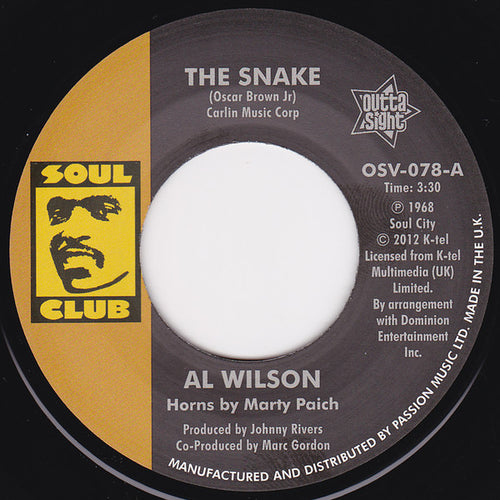 Al Wilson : The Snake (7", Single)